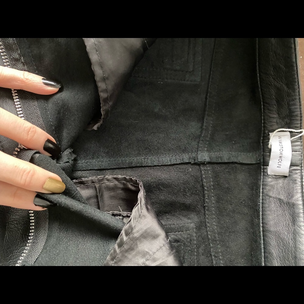 Revolve Winston Wolfe Leather Biker Pants SM or XS - see description - Picture 7 of 10